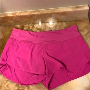 hot pink lululemon shorts
